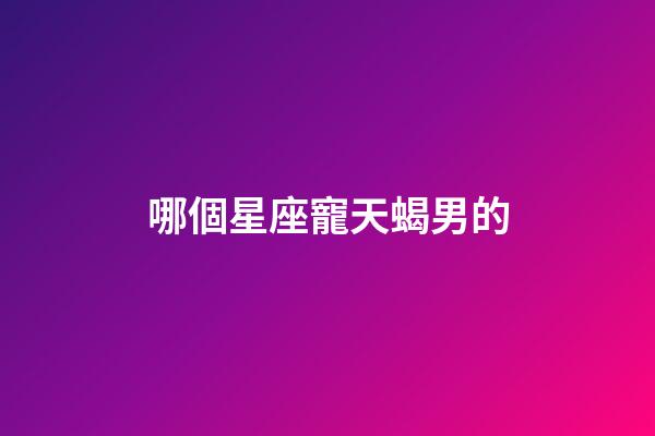 哪個星座寵天蝎男的-第1張-星座運勢-玄機派