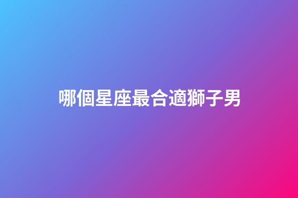 哪個星座最合適獅子男-第1張-星座運勢-玄機派