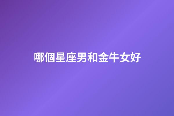 哪個星座男和金牛女好-第1張-星座運勢-玄機派