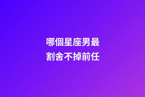 哪個星座男最割舍不掉前任-第1張-星座運勢-玄機派