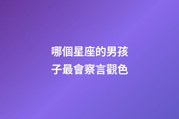 哪個星座的男孩子最會察言觀色-第1張-星座運勢-玄機派