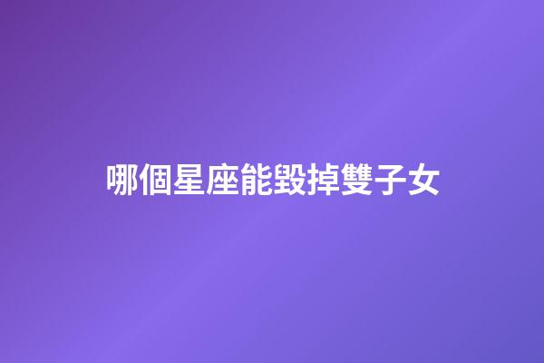 哪個星座能毀掉雙子女-第1張-星座運勢-玄機派