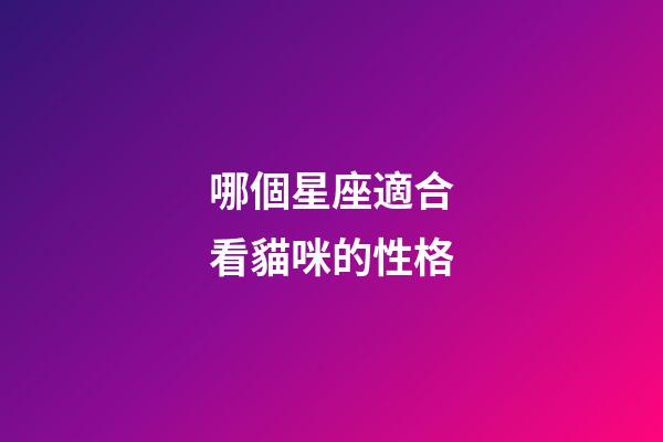 哪個星座適合看貓咪的性格-第1張-星座運勢-玄機派