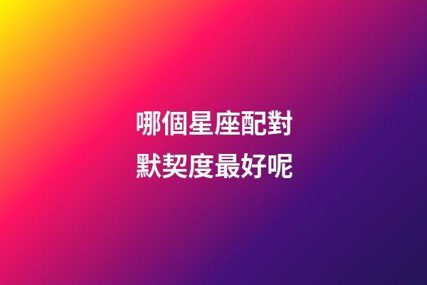 哪個星座配對默契度最好呢-第1張-星座運勢-玄機派