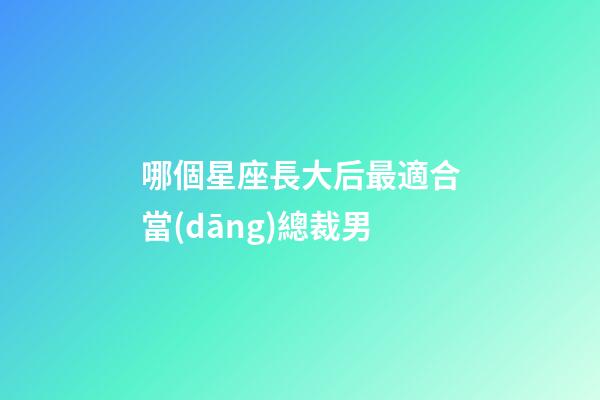 哪個星座長大后最適合當(dāng)總裁男-第1張-星座運(yùn)勢-玄機(jī)派