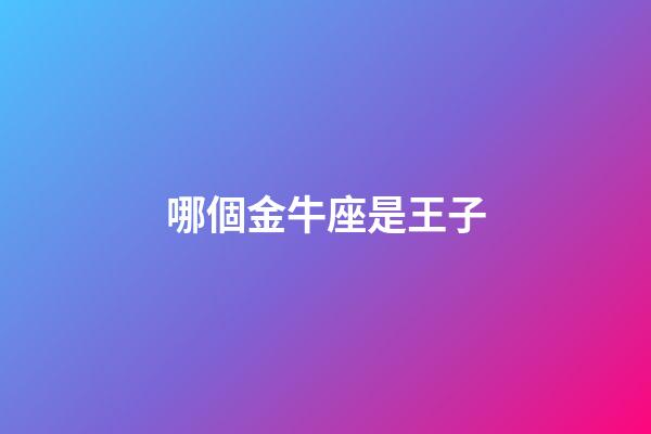 哪個金牛座是王子-第1張-星座運勢-玄機派
