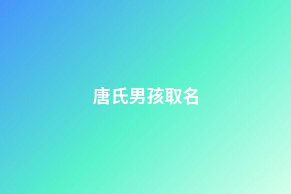 唐氏男孩取名(唐氏男孩取名字大全)-第1張-男孩起名-玄機(jī)派