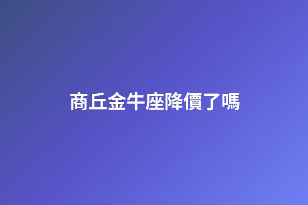商丘金牛座降價了嗎