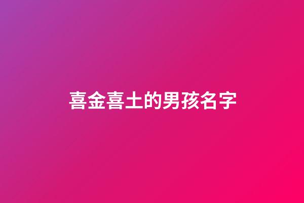 喜金喜土的男孩名字(生辰八字喜用金土的男孩名字)-第1張-男孩起名-玄機派