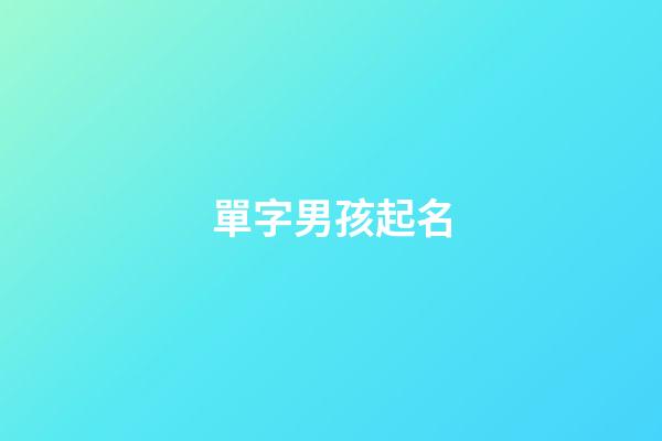 單字男孩起名(丁姓單字男孩起名)-第1張-男孩起名-玄機派