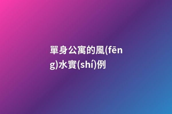 單身公寓的風(fēng)水實(shí)例