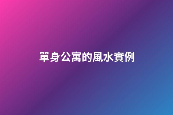 單身公寓的風水實例