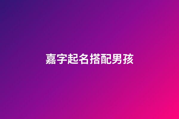 嘉字起名搭配男孩(嘉字起名搭配男孩)-第1張-男孩起名-玄機派