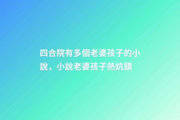 四合院有多個老婆孩子的小說，小說老婆孩子熱炕頭-第1張-觀點-玄機派