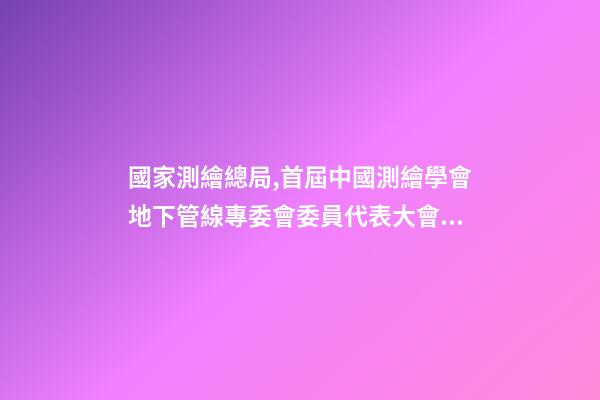 國家測繪總局,首屆中國測繪學會地下管線專委會委員代表大會暨成立大會召開-第1張-觀點-玄機派
