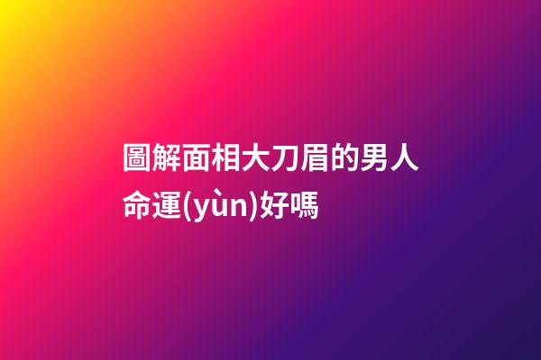 圖解面相大刀眉的男人命運(yùn)好嗎