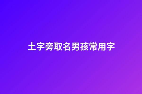 土字旁取名男孩常用字(土字旁的字適合男孩子的名字)-第1張-男孩起名-玄機派