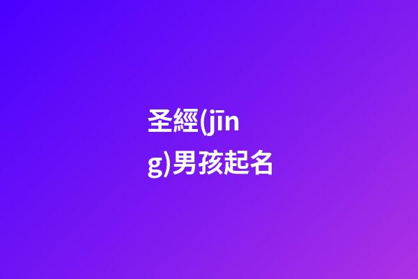 圣經(jīng)男孩起名(圣經(jīng)給男孩取名)