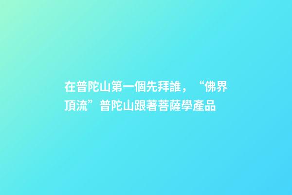 在普陀山第一個先拜誰，“佛界頂流”普陀山跟著菩薩學產品-第1張-觀點-玄機派