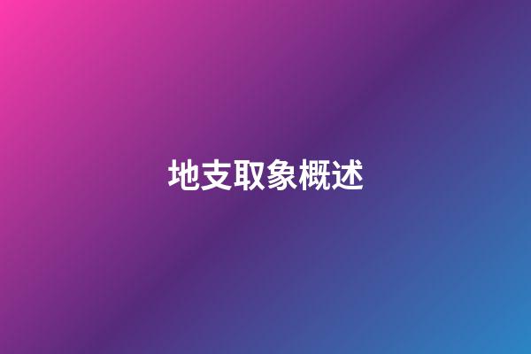 地支取象概述