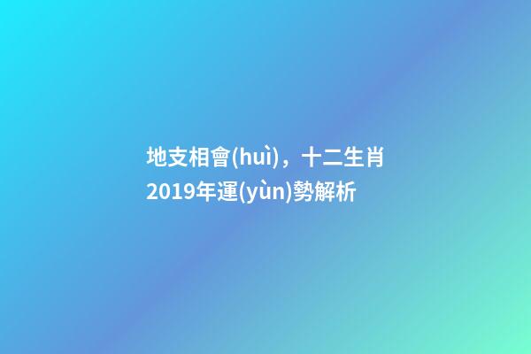 地支相會(huì)，十二生肖2019年運(yùn)勢解析-第1張-觀點(diǎn)-玄機(jī)派
