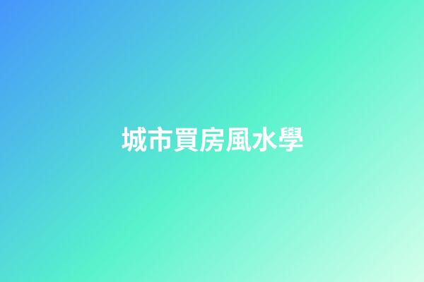城市買房風水學