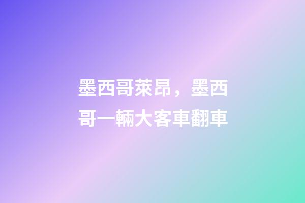 墨西哥萊昂，墨西哥一輛大客車翻車-第1張-觀點(diǎn)-玄機(jī)派