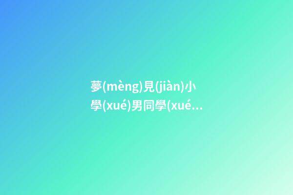 夢(mèng)見(jiàn)小學(xué)男同學(xué)