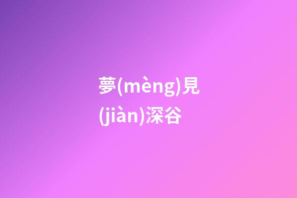夢(mèng)見(jiàn)深谷
