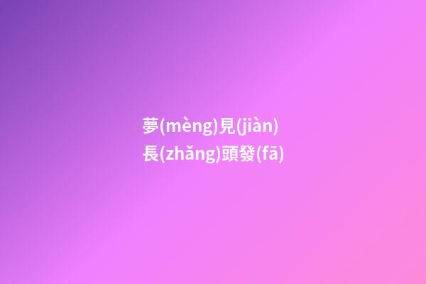 夢(mèng)見(jiàn)長(zhǎng)頭發(fā)