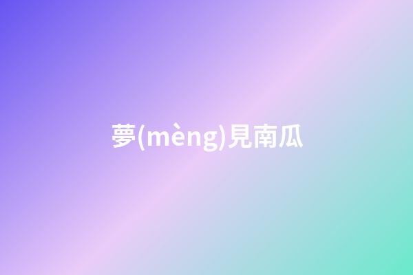 夢(mèng)見南瓜