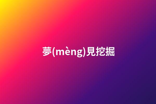 夢(mèng)見挖掘
