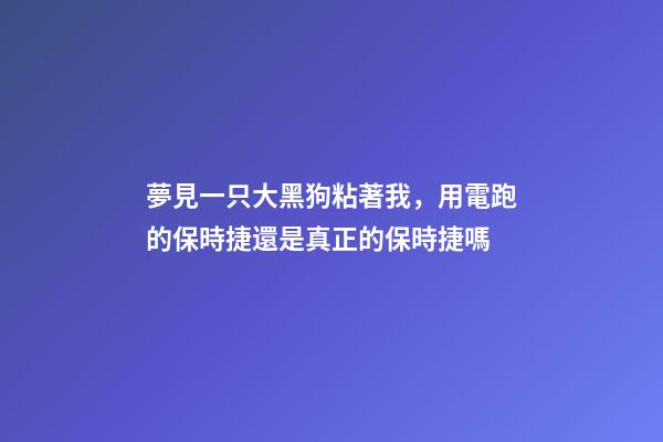 夢見一只大黑狗粘著我，用電跑的保時捷還是真正的保時捷嗎-第1張-觀點-玄機派