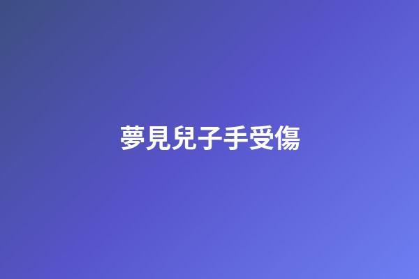 夢見兒子手受傷