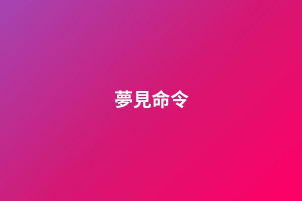夢見命令