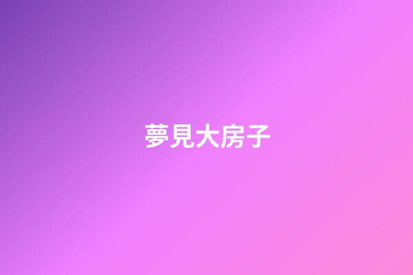 夢見大房子