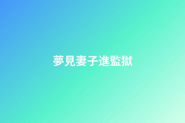 夢見妻子進監獄
