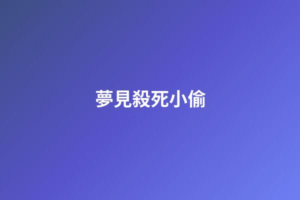 夢見殺死小偷