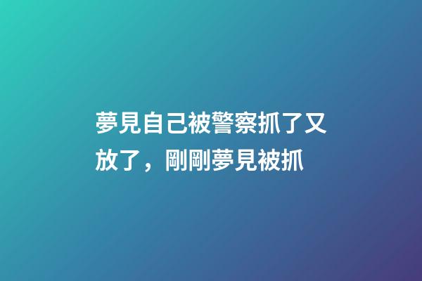 夢見自己被警察抓了又放了，剛剛夢見被抓-第1張-觀點-玄機派