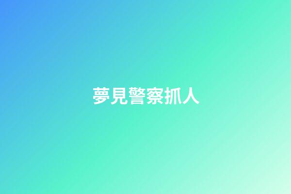 夢見警察抓人