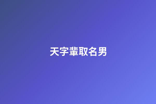 天字輩取名男(天字輩男孩名)-第1張-男孩起名-玄機派