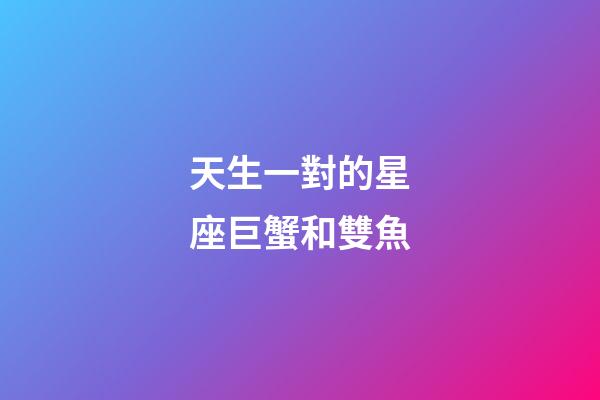 天生一對的星座巨蟹和雙魚-第1張-星座運勢-玄機派
