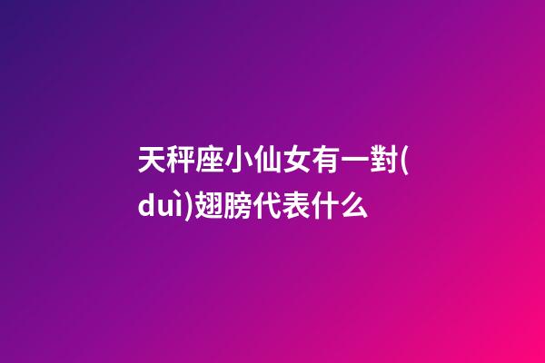 天秤座小仙女有一對(duì)翅膀代表什么