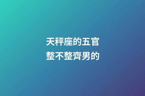 天秤座的五官整不整齊男的-第1張-星座運勢-玄機派