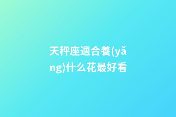天秤座適合養(yǎng)什么花最好看-第1張-星座運(yùn)勢(shì)-玄機(jī)派
