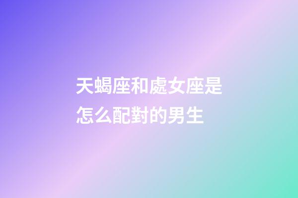 天蝎座和處女座是怎么配對的男生-第1張-星座運勢-玄機派