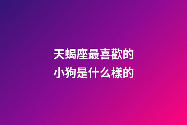 天蝎座最喜歡的小狗是什么樣的-第1張-星座運勢-玄機派