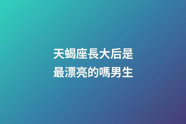 天蝎座長大后是最漂亮的嗎男生-第1張-星座運(yùn)勢(shì)-玄機(jī)派