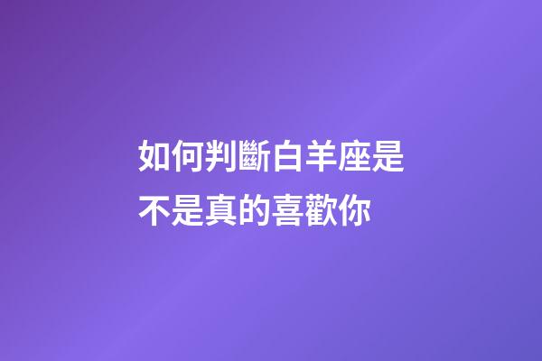 如何判斷白羊座是不是真的喜歡你-第1張-星座運勢-玄機派