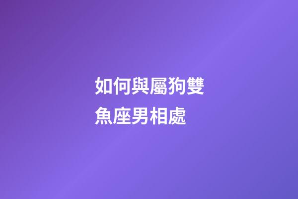如何與屬狗雙魚座男相處-第1張-星座運勢-玄機派